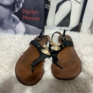 Elegant Black and Brown Women's Sandals